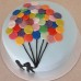 Balloon - Multi Coloured Balloon Cake - 2 Silhouette (D, V)
